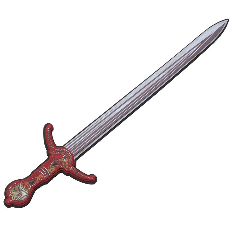 Ritter-Set Schwert & Schild Leo Löwenherz aus Schaumstoff für Kinder Rollenspiel Kostüm-Zubehör Mittelalter Fasching Karneval Kinderfasching Kindergeburtstag