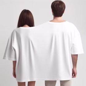 Doppel T-Shirt für zwei Personen mit zwei Kopföffnungen von Hinten