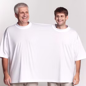 Doppel T-Shirt für zwei Personen mit zwei Kopföffnungen von Vorne