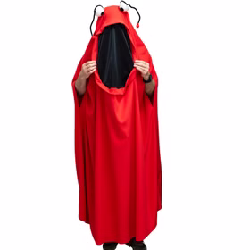 Monster Kostüme Yoko & Yuki für Erwachsene Paarkostüm Rot Grün Onesize Damen und Herren Paar- und Gruppenkostüm Fasching Karneval Mottoparty Halloween Rotes Monster Kostüm mit Händen von Vorne