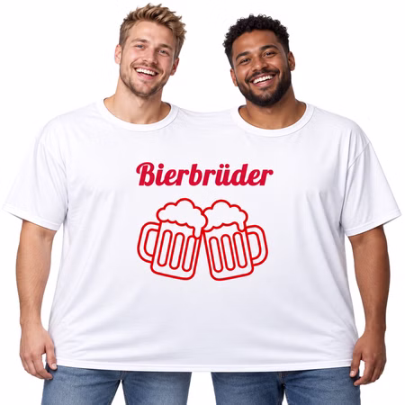 Doppel T-Shirt für 2 Personen mit Spruch Partyspaß für Geburtstage & Hochzeiten Partyspiel Fun-T-Shirt Fasching Karneval Mottoparty Wunschname Doppel T-Shirt für zwei Personen mit zwei Kopföffnungen und Spruch Better together mit Doppelherz von Vorne Hinweis: KI generiertes Bild