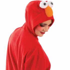 Monster Kostüm Kuschelmonster Omle Rot für Erwachsene Gr. L-XXL Fasching Karneval Mottoparty Unisex-Kostüm Monster Kostüm Kuschelmonster Omle Rot für Erwachsene Nahaufnahme Kapuze mit Gesicht von Hinten