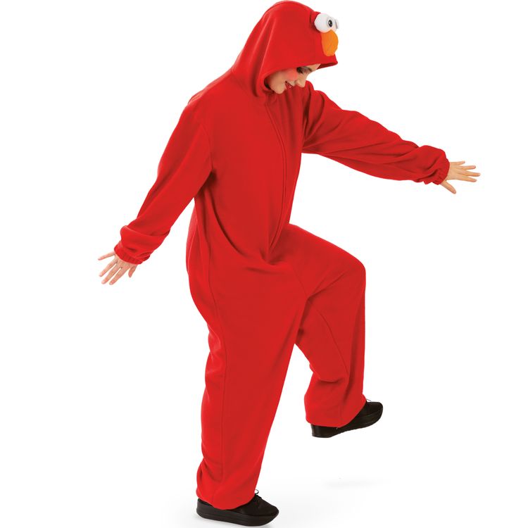 Monster Kostüm Kuschelmonster Omle Rot für Erwachsene Monster Kostüm Kuschelmonster Omle Rot für Erwachsene von Hinten und von Vorne