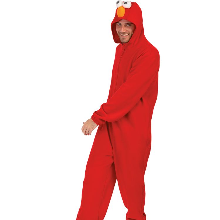 Monster Kostüm Kuschelmonster Omle Rot für Erwachsene Monster Kostüm Kuschelmonster Omle Rot für Erwachsene von Hinten und von Vorne