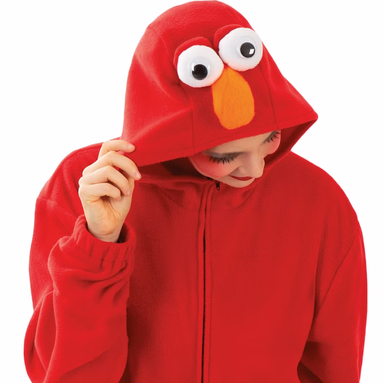 Monster Kostüm Kuschelmonster Omle Rot für Erwachsene Gr. L-XXL Fasching Karneval Mottoparty Unisex-Kostüm Monster Kostüm Kuschelmonster Omle Rot für Erwachsene Nahaufnahme Kapuze mit Gesicht von Vorne