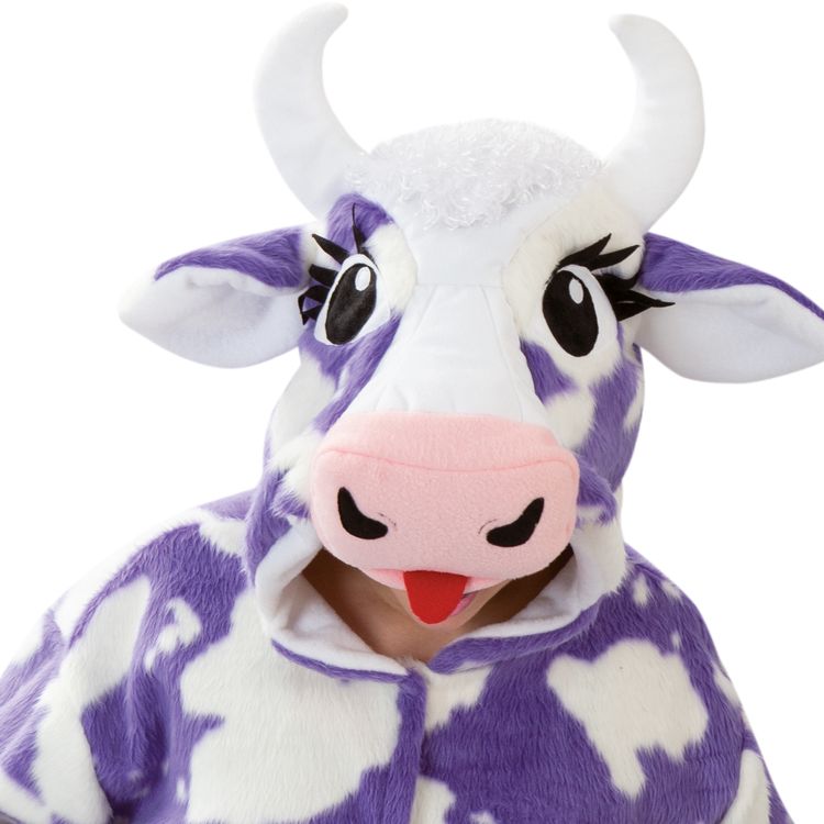 Kuh Kostüm Lila Kuh Kuhnigunde für Erwachsene für Damen und Herren von Vorne