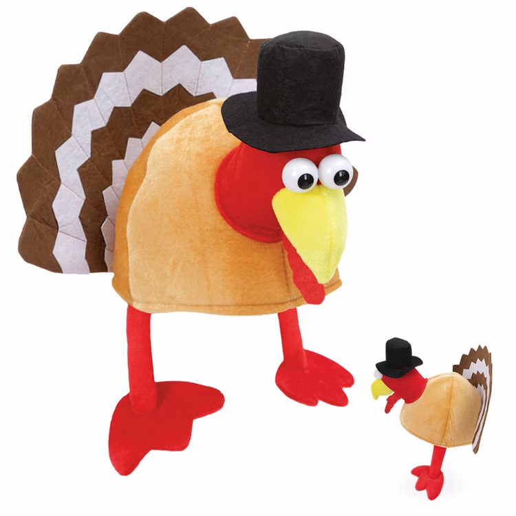 Huhn Mütze Verrückter Truthahn KW 58 cm für Herren Kostüm-Zubehör Fasching Karneval Mottoparty lustige Mütze Huhn Mütze Verrückter Truthahn für Herren von Vorne und von der Seite