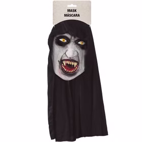 Böse Nonne Maske von Vorn mit Hersteller-Etikett