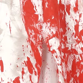 Blutige Braut Halloween Brautkleid mit Schleier für Teenager und Damen Gr. M-XL Halloween-Kostüm Fasching Karneval Blutige Braut Halloween Kostüm für Damen Detailaufnahme Kleid mit Blutspritzern