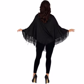 Halloween Kostüm Tag der Toten Poncho Day of the Death für Damen von Hinten