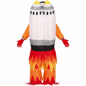 Astronauten Kostüm aufblasbare Rakete mit Astronaut Rocket Man für Herren Huckepack Fasching Karneval Mottoparty Astronauten Kostüm aufblasbare Rakete mit Astronaut Rocket Man für Herren von Hinten
