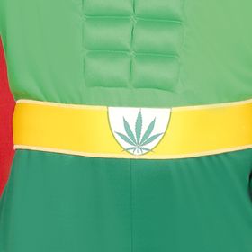 Cannabis Kostüm Marihuana Superheld für Herren von Vorne