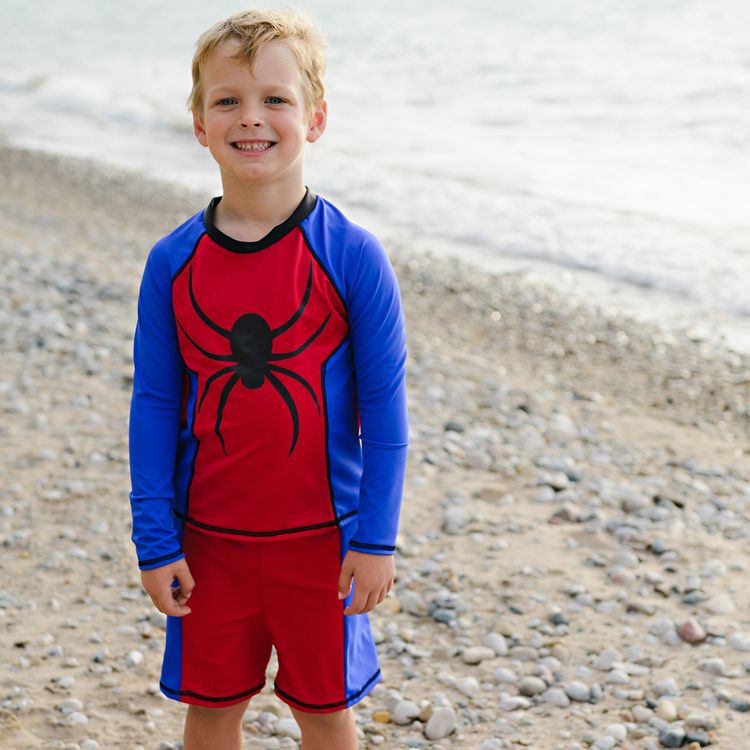 UV-Kleidung Super Spider 2-tlg. UPF 50+ UV Schützend Bademode für Kinder UV-Kleidung Super Spider 2-tlg. UPF 50+ UV Schutz Bademode für Kinder 3-6 Jahre