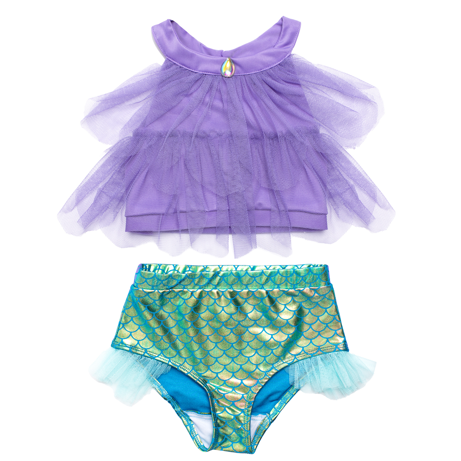 Mädchen Badeanzug 3-teilig Meerjungfrau - UV Schutz 50+ 4-13 Jahre