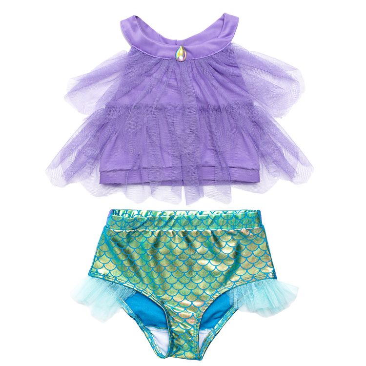 UV-Kleidung Meerjungfrau 2-tlg. UPF 50+ UV Schutz Bademode für Mädchen 3-6 Jahre