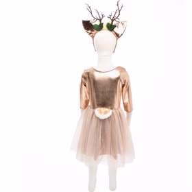 Reh Kostüm Rehkitz Finja Kleid mit Haarreif-Geweih für Kinder Gr. 98-128 Reh Kostüm Rehkitz Finja Kleid mit Haarreif-Geweih für Kinder Gr. 98-128