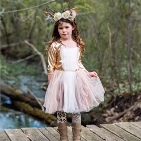 Reh Kostüm Rehkitz Finja Kleid mit Haarreif-Geweih für Kinder Gr. 98-128 Reh Kostüm Rehkitz Finja Kleid mit Haarreif-Geweih für Kinder Gr. 98-128