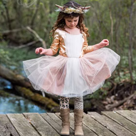 Reh Kostüm Rehkitz Finja Kleid mit Haarreif-Geweih für Kinder Gr. 98-128 Reh Kostüm Rehkitz Finja Kleid mit Haarreif-Geweih für Kinder Gr. 98-128