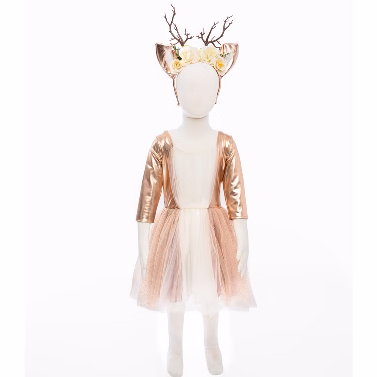 Reh Kostüm Rehkitz Finja Kleid mit Haarreif-Geweih für Kinder Gr. 98-128 Reh Kostüm Rehkitz Finja Kleid mit Haarreif-Geweih für Kinder Gr. 98-128