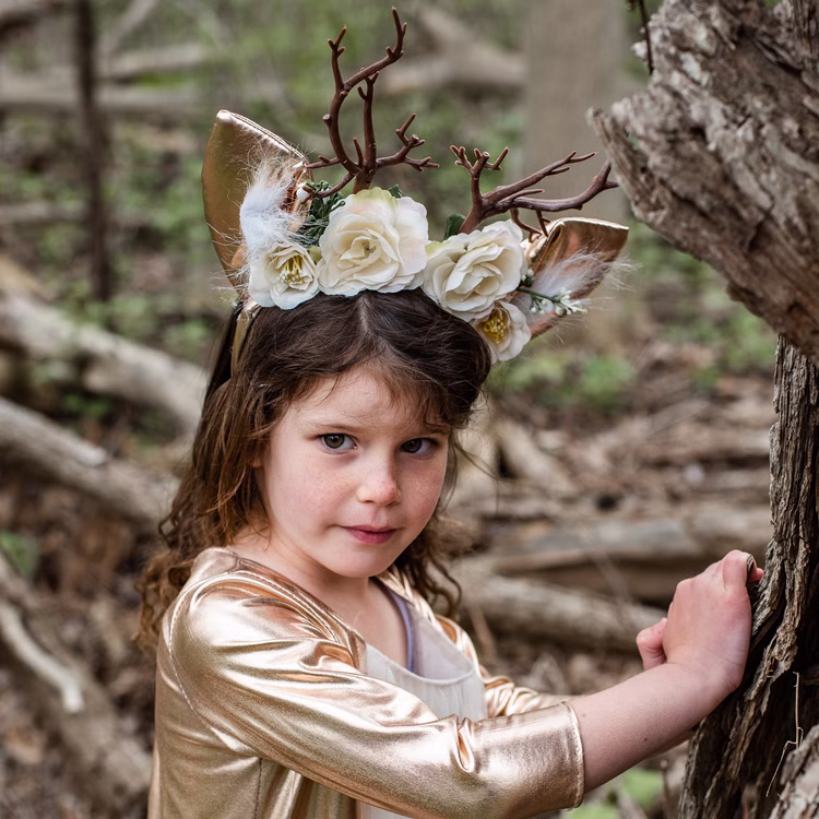 Reh Kostüm Rehkitz Finja Kleid mit Haarreif-Geweih für Kinder Gr. 98-128 Reh Kostüm Rehkitz Finja Kleid mit Haarreif-Geweih für Kinder Gr. 98-128