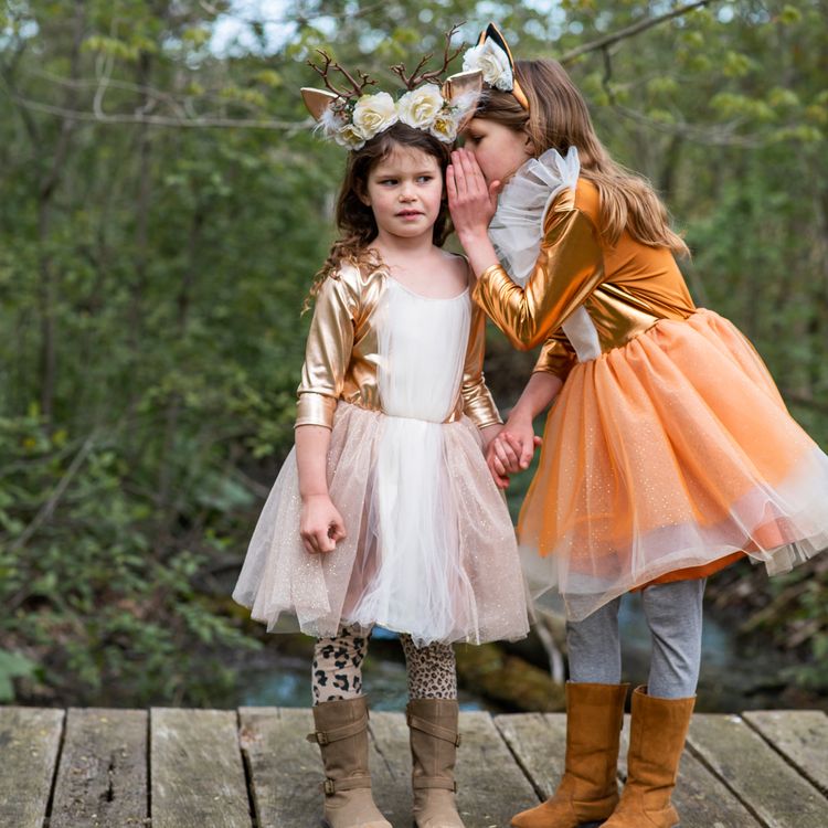 Reh Kostüm Rehkitz Finja Kleid mit Haarreif-Geweih für Kinder Reh Kostüm Rehkitz Finja Kleid mit Haarreif-Geweih für Kinder Gr. 98-128