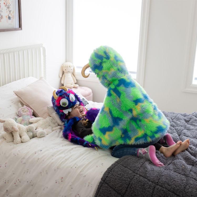 Monster Kostüm Crazy Shrek Grün-Blau für Kinder 4-6 Jahre Halloween