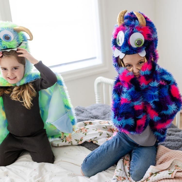 Monster Kostüm Crazy Shrek Grün-Blau für Kinder 4-6 Jahre Halloween