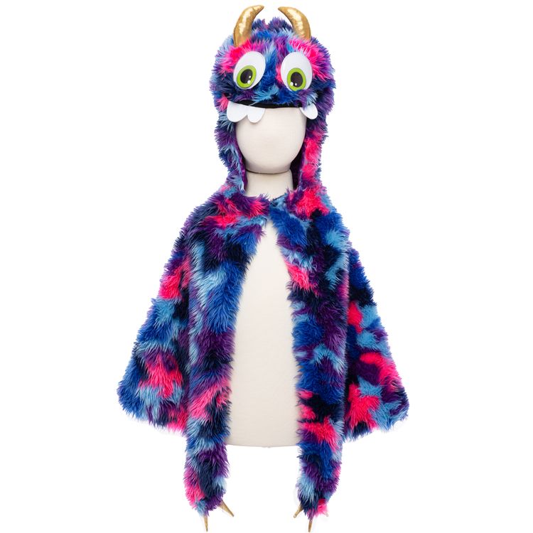 Monster Kostüm Crazy Sulley mit Wackelaugen für Kinder 4-6 Jahre Halloween