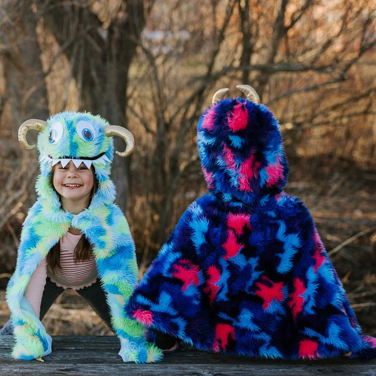 Monster Kostüm Crazy Sulley mit Wackelaugen für Kinder 4-6 Jahre Halloween