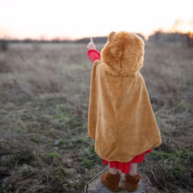 Löwen Kostüm Lio Cape mit Kapuze für Kinder 2-3 Jahre Tierkostüm Tier Fasching Karneval Mottoparty Rollenspiel Geburtstag Löwen Kostüm Lio Cape mit Kapuze für Kinder von Hinten