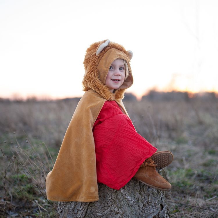 Löwen Kostüm Lio Cape mit Kapuze für Kinder Löwen Kostüm Lio Cape mit Kapuze für Kinder von Vorne