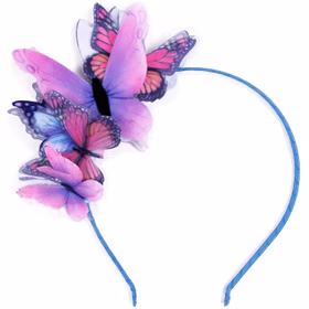 Schmetterling Haarreif Blau mit Deko-Schmetterlingen für Kinder Kostüm-Zubehör Fasching Karneval Mottoparty Tierkostüm Kinderfasching Geburtstag Schmetterling Haarreif Blau mit Deko-Schmetterlingen für Kinder