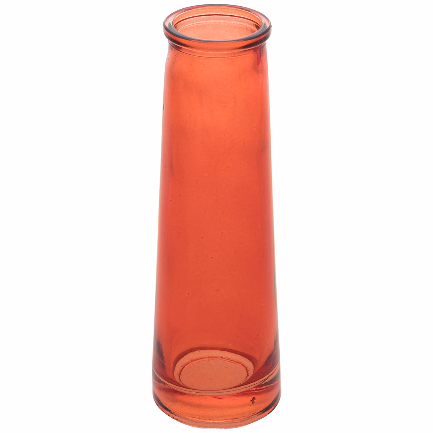 Vase Soliflore Samba 14,5 x 5 cm Blumenvase Deko-Vase Hochzeit Vintage Glasvase Dekoration Wohnen Vase Soliflore Samba Orangefarben von Vorne
