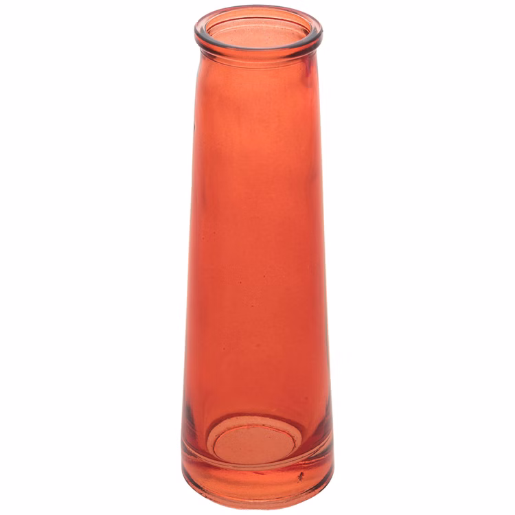 Vase Soliflore Samba 14,5 x 5 cm Blumenvase Deko-Vase Hochzeit Vintage Glasvase Dekoration Wohnen Vase Soliflore Samba Orangefarben von Vorne
