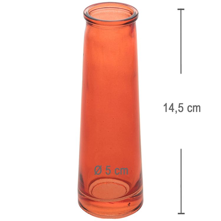 Vase Soliflore Samba Orangefarben von Vorne