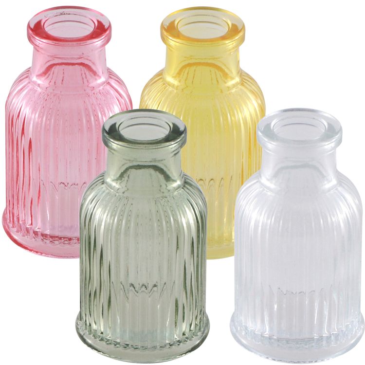 Gelbe Deko-Vase klein von Vorne