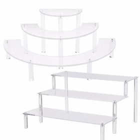 Tortenständer Cupcake Treppe 3-stufig transparentes Acrylglas Geburtstag Deko