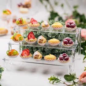 Tortenständer Cupcake Treppe 3-stufig transparentes Acrylglas Geburtstag Deko