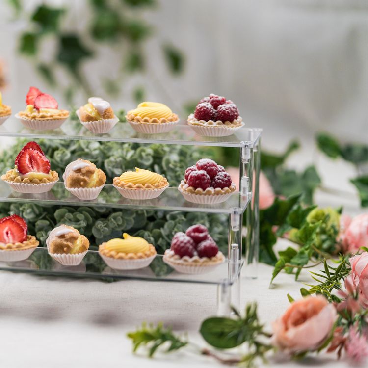 Tortenständer Cupcake Treppe 3-stufig transparentes Acrylglas für Geburtstag Hochzeit Tortenständer Cupcake Treppe 3-stufig transparentes Acrylglas Geburtstag Deko