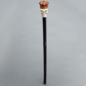 Gehstock mit Totenkopf & Krone 89 cm lang zum Zusammenstecken für Erwachsene