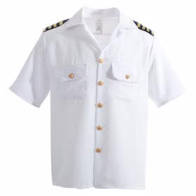 Piloten Kostüm Hemd Kapitän für Herren Gr. L-XXL weiß Berufe Kostüm-Zubehör Fasching Karneval Mottoparty Piloten Kostüm Kapitän für Herren von vorne