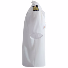 Piloten Kostüm Hemd Kapitän für Herren Gr. L-XXL weiß Berufe Kostüm-Zubehör Fasching Karneval Mottoparty Piloten Kostüm Kapitän für Herren von der Seite