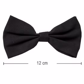 Maßangaben Schwarze Fliege Querbinder 12 cm lang für Herren