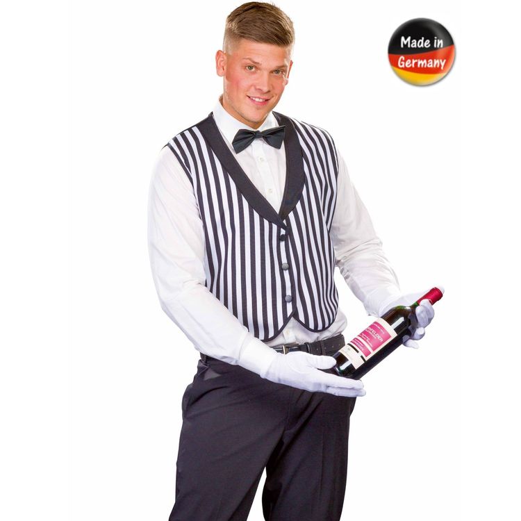 Butler Kostüm Diener James mit Fliege und Handschuhen für Herren Butler Kostüm Diener James mit Fliege und Handschuhen für Herren