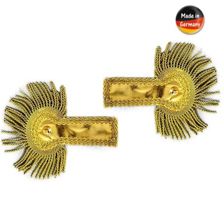Schulterklappen Epauletten 2 Stück Gold 27 x 18 cm Kostüm-Zubehör für Erwachsene