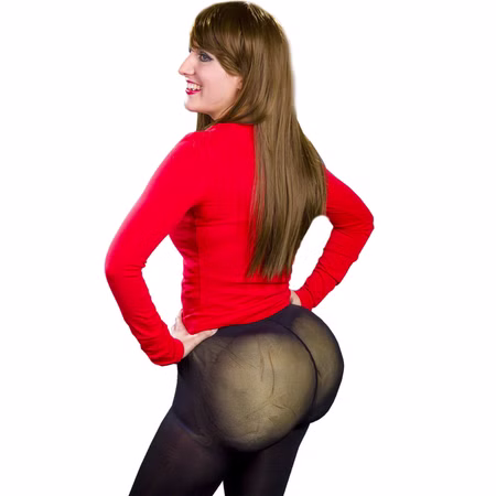 XXL Hintern Bubble Butt Kim dicker Po für Erwachsene Kostüm-Zubehör Fasching Karneval Mottoparty Spaßkostüm JGA Männerballett XXL Hintern Bubble Butt Kim dicker Po für Erwachsene von Hinten unter einer Strumpfhose