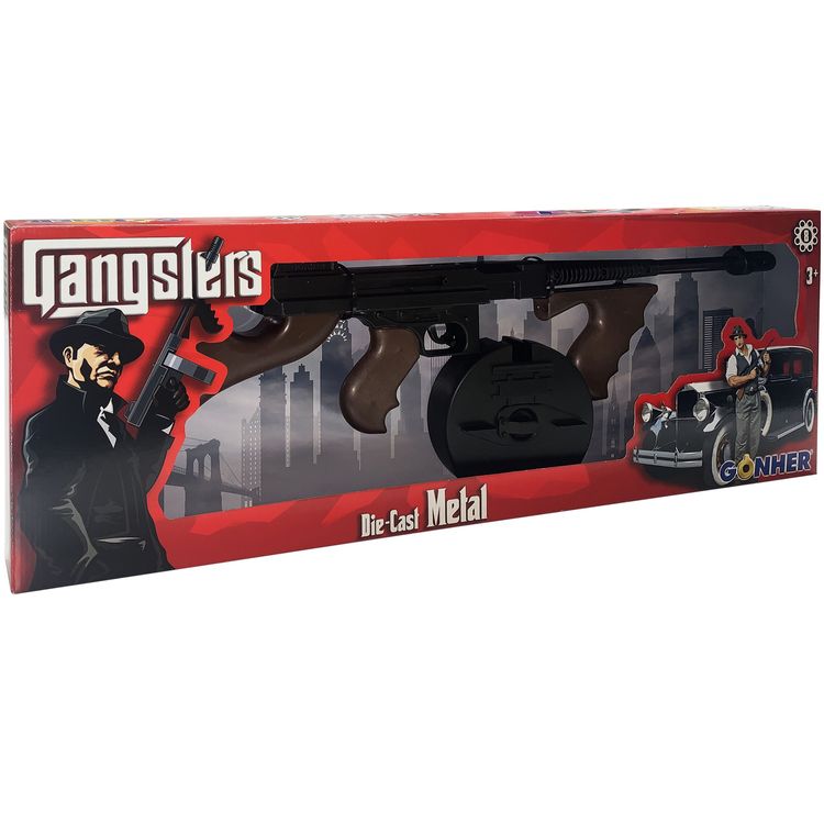 Maschinengewehr Schwarz 76 cm lang Mafia Gangster Tommy Gun inkl. 144 Schuss