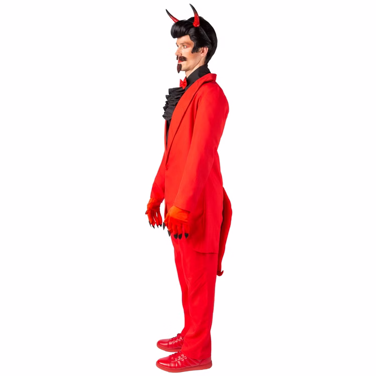 Teufel Kostüm Fürst der Hölle für Herren Gr. S-XXXL rot Halloween Fasching Karneval Mottoparty Teufel Kostüm Fürst der Hölle für Herren von der Seite