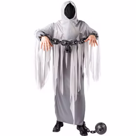 Halloween Kostüm Geist Daemon für Herren Gr. S-XXXL grau Gespenst Fasching Karneval Mottoparty Halloween Kostüm Geist Daemon für Herren von Vorne