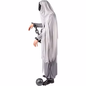 Halloween Kostüm Geist Daemon für Herren Gr. S-XXXL grau Gespenst Fasching Karneval Mottoparty Halloween Kostüm Geist Daemon für Herren von der Seite